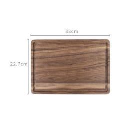 Black Walnut Wood Cutting Board Creative Whole Tray Fruit Chopping Cutting Board Wood Chopping Blocks For Kitchen (Option: Rectangular S)