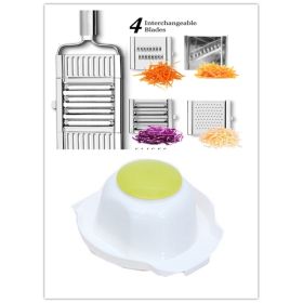 Stainless Steel Grater, Vegetable And Fruit Slicer, Peeler (Option: 4pcs set Hand guard)